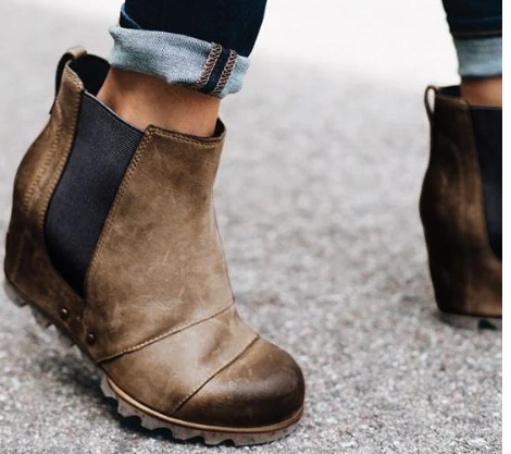 Wedge Heel Martin Boots for Europe and America