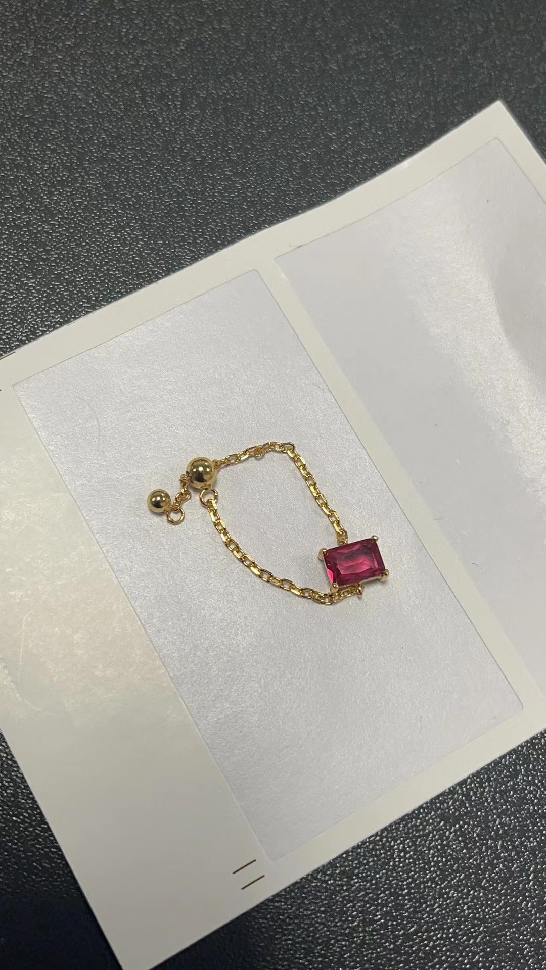 Creative Adjustable Finger Chain Ring Design (MOQ 20)