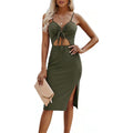 Hollow Air Quality Suspender Dress for Women