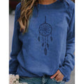 Large Size National Style Printed Sweater (European/American)