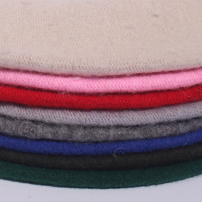 Vintage Wool Beret Hat for Women - Autumn Winter Style