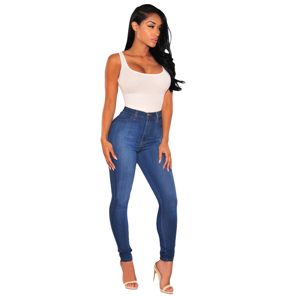 2018 Fashion Slim Fit Ripped Knee Denim Jeans