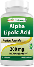 Best Naturals Alpha Lipoic Acid 200 Mg 120 Capsules